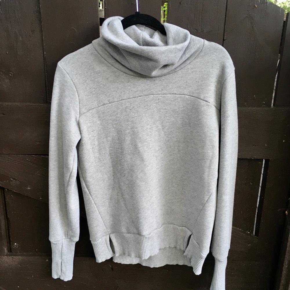 Alo haze long sleeve top dove grey heather small